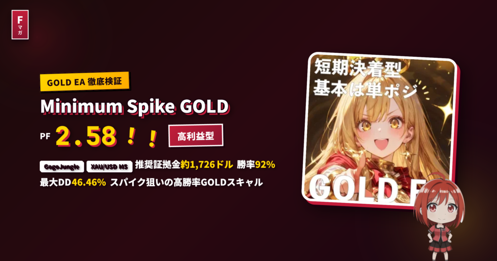 Minimum Spike GOLD GOLD EAレビュー アイキャッチ